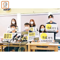 中學生罷課籌備平台調查顯示，九成受訪考生反對如期開考文憑試。
