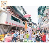 長洲太平清醮今年取消飄色巡遊。