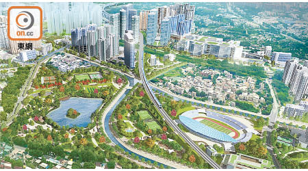 洪水橋新發展區的四個工程項目，共涉款廿四億。