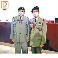 劉彥樑（左）同童軍總會副會長吳亞明（右）都認為，童軍活動須與時並進。