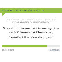 目前白宮網頁已有逾78,000人簽署。