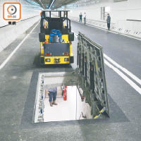 屯赤隧道路面會有45個作緊急入口用的活門。