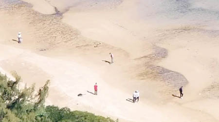 有市民在被劃作「自然保育區」的海星灣泥灘練習高球。