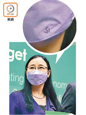 劉焱喺上周出席預算案記者會，被質疑戴上宣傳「港獨」的口罩。