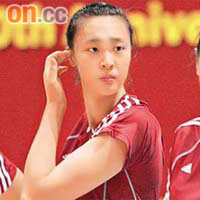 中國女排「天才少女」惠若琪樣子甜美。