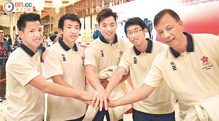 失意全運會的香港男子接力隊已收拾心情重新起步。
