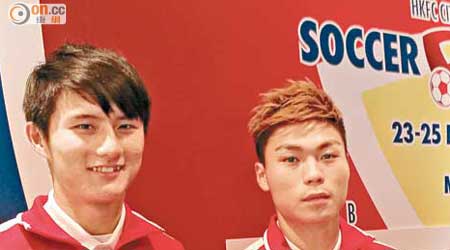 卓耀國（右）與黃威期望在今次七人賽打出佳績。
