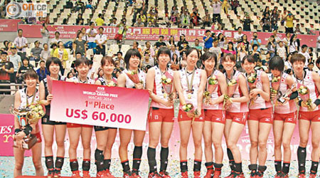 日本隊在澳門站打出代表作，全勝奪標。