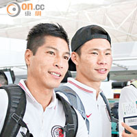 （左起）李志豪、葉鴻輝與陳偉豪已是第5次參加世界盃外圍賽。