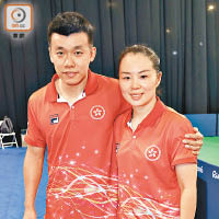 唐鵬（左）與帖雅娜夫妻檔打奧運。