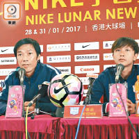 傑志教練朱志光（左）揚言會為球迷送上一場好波。