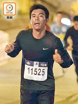 今年首次參加渣打馬拉松出戰十公里賽，沈國輝坦言成績可接受。