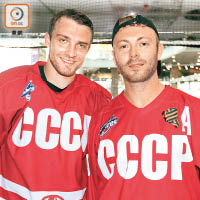 Klimchuk（左）同Baiman都係冰球發燒友。