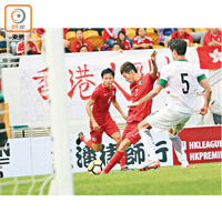 劉智樂（7號）取得成為大港腳後首個入球。