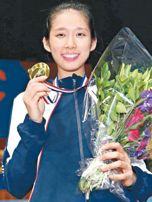 「微笑劍后」江旻憓為香港爭光。（圖片來源：International Fencing Federation）