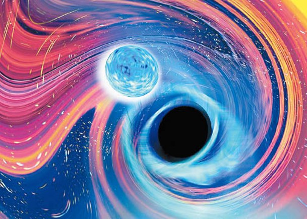 天文學界首見  黑洞60秒吞噬中子星