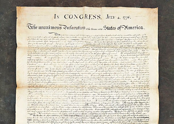 美國獨立宣言的副本高價成交。