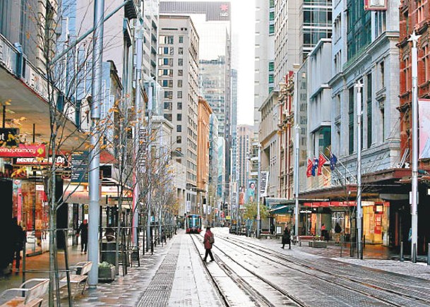 左圖﹕悉尼街道冷清。小圖為貝雷吉克莉安。