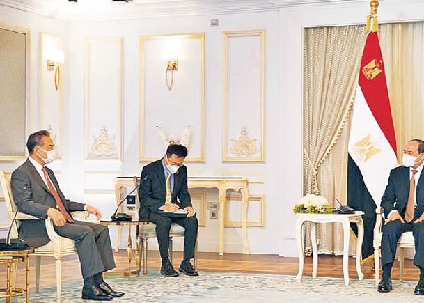 王毅晤埃及總統  加強戰略夥伴關係