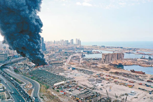 貝魯特大爆炸後滿目瘡痍。（Getty Images圖片）