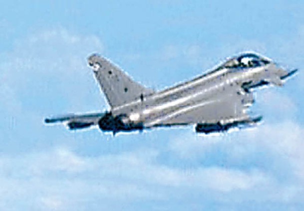 西班牙颱風戰機出動執行任務。