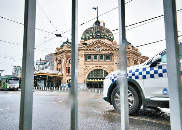 澳洲維省墨爾本街頭冷清。（Getty Images圖片）