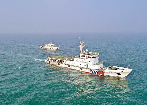 中國海事局頒布新令，圖為中國海警船。