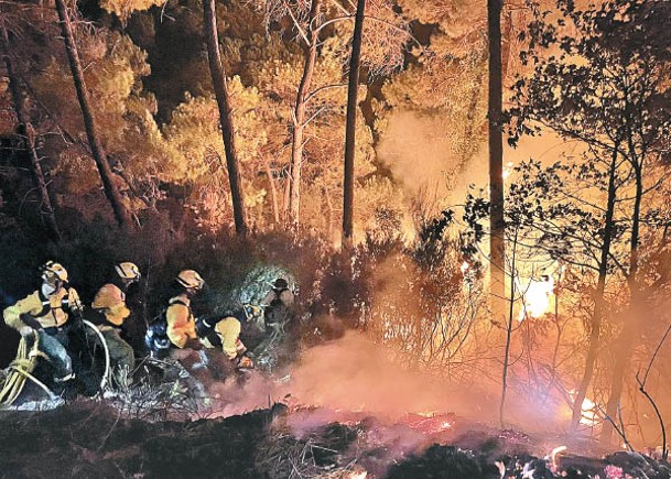 西班牙山火持續  毀1.7萬公頃林木