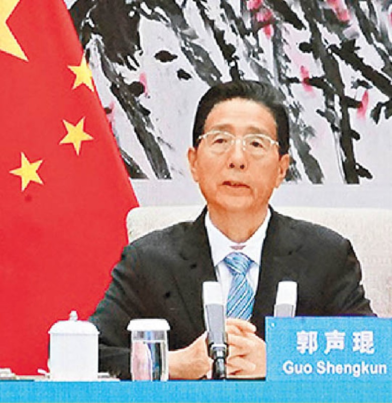 郭聲琨表示嚴打跨境網絡賭博犯罪。