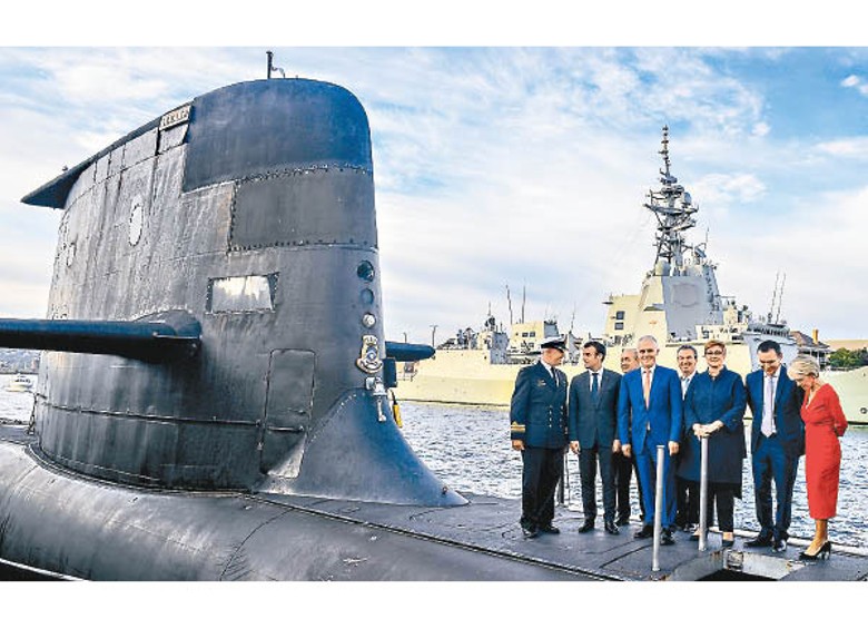 澳洲與法國領袖早年簽訂潛艇合約。