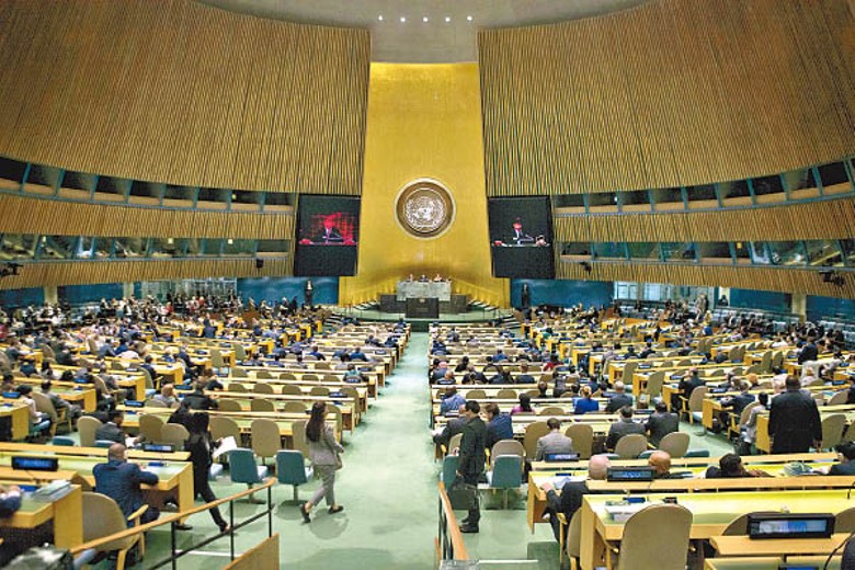 聯合國大會在紐約召開。（中新社圖片）