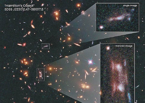 重力折射3星體  證110億光年外新星系