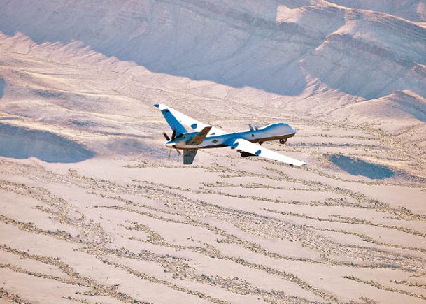 美國利用MQ9無人機發動空襲。