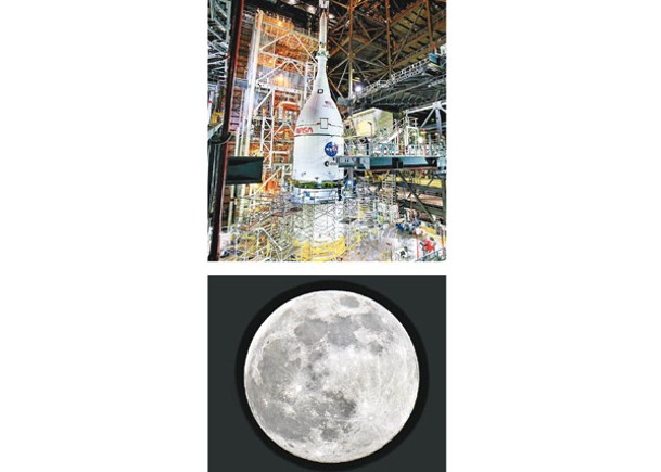 「獵戶座」太空船（上圖）明年將繞月探索（下圖）。