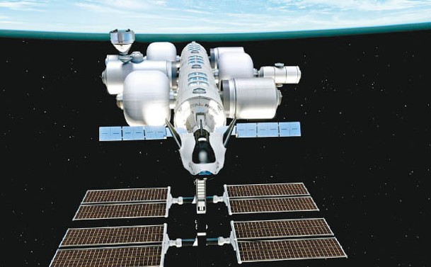 模擬圖顯示太空站將會在地球低軌道運作。