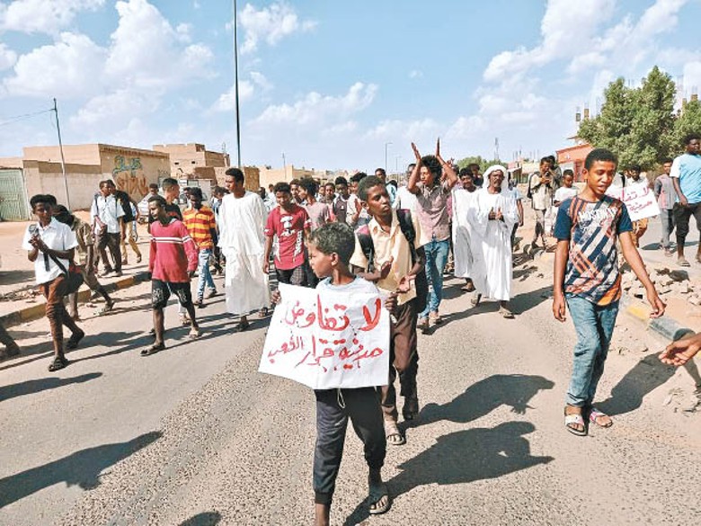 蘇丹爆發反政變示威。