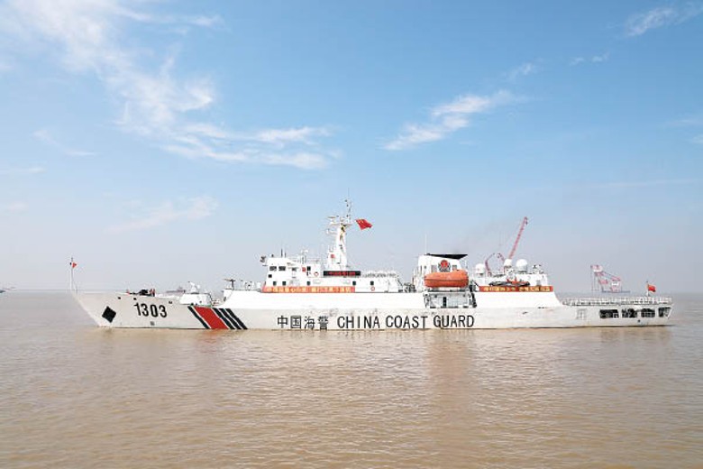 中國海警船持續在南海巡邏。（中新社圖片）