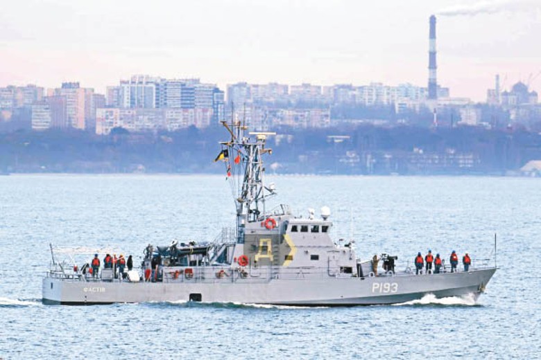 美國捐贈烏克蘭的巡邏艇法斯蒂夫號早前進行海試。