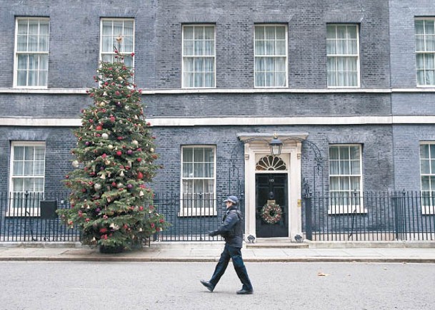 首相府被指在英國去年封城期間舉行派對。（Getty Images圖片）