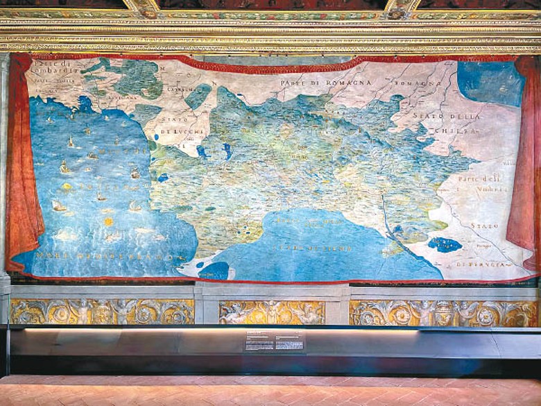 地圖記錄文藝復興時期的托斯卡尼。