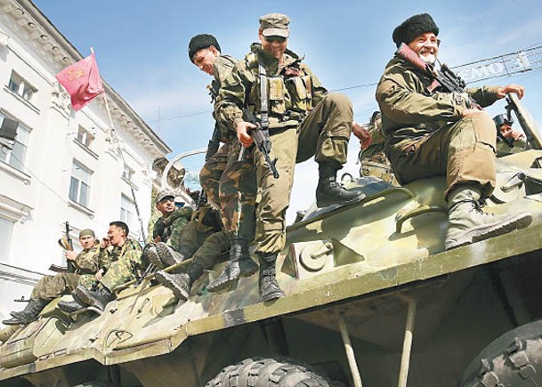 親俄武裝分子盤據烏克蘭東部對抗政府軍。