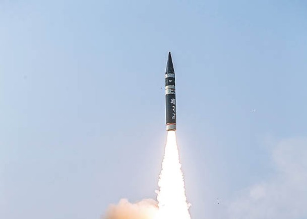 印度再試射中程可載核導彈  威脅華