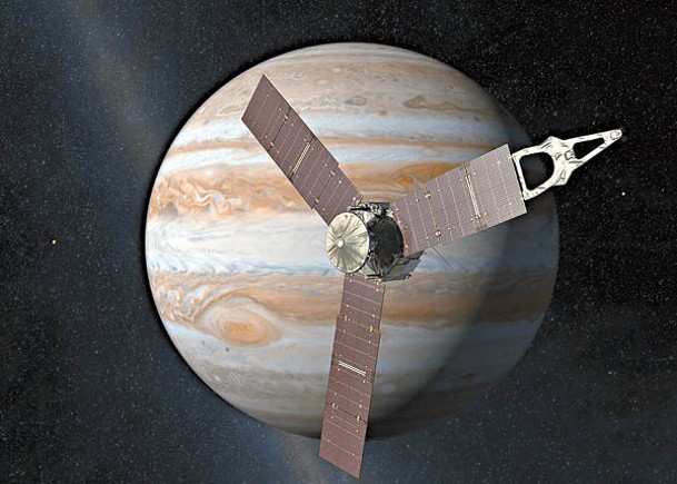 朱諾號（圖）本年中飛過木星的構想圖。