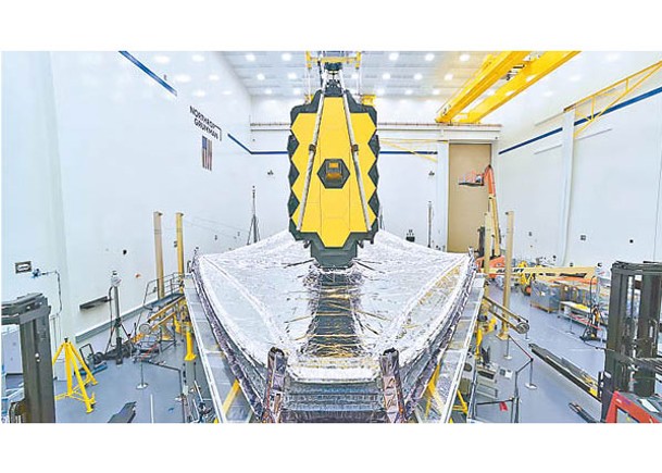 NASA韋布望遠鏡  遮陽板展開