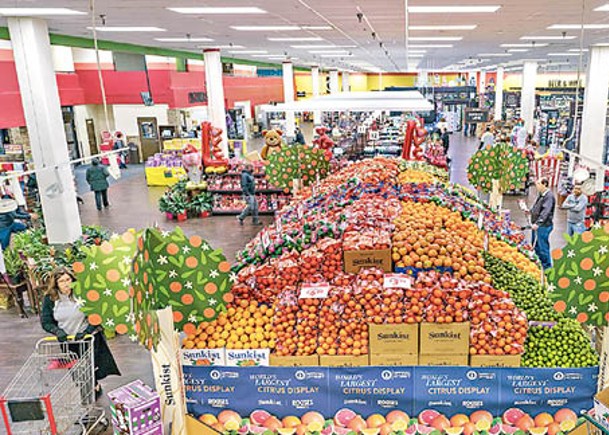 路州超市擺滿10萬柑橘  破紀錄