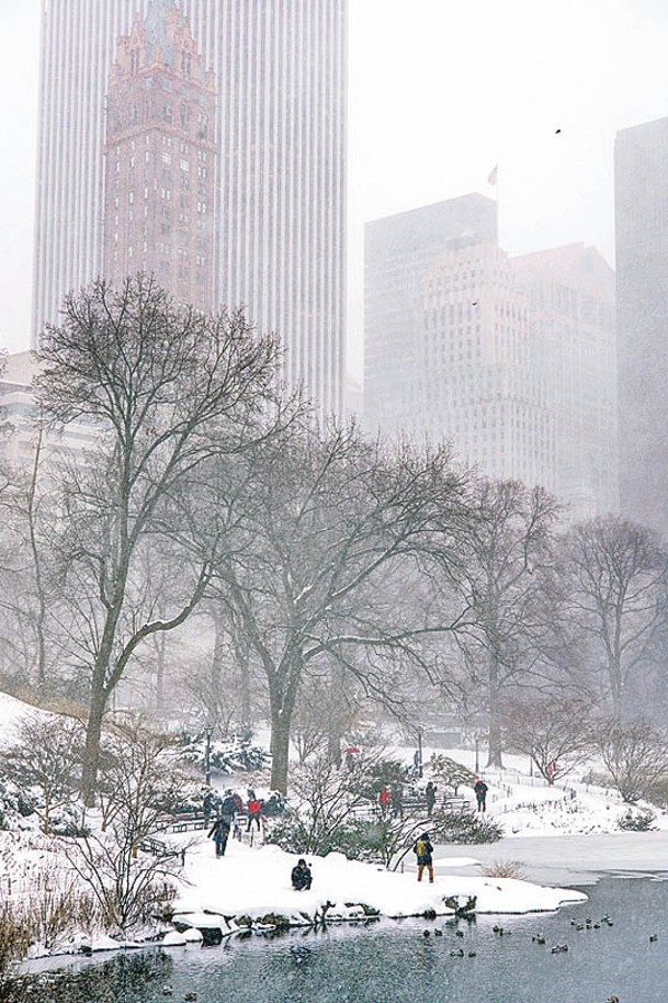 紐約市降雪量勢創新高。
