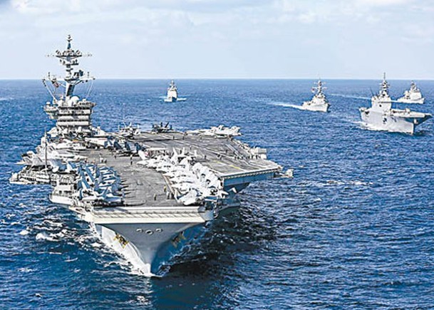 美軍西太平洋活躍  雙航母演習