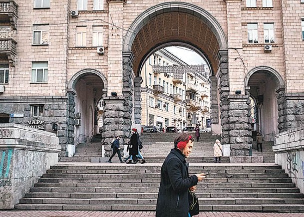 基輔街頭平靜。（Getty Images圖片）