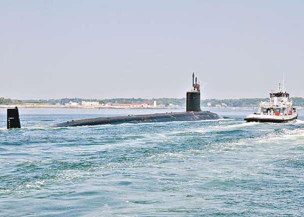 有美軍潛艇被指闖俄領海。圖為同級潛艇維珍尼亞號。