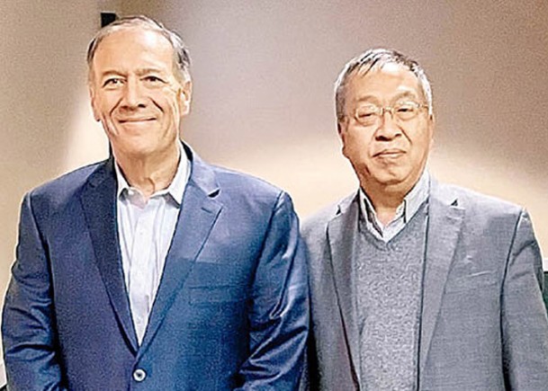 蓬佩奧（左）及余茂春（右）將訪問台灣。